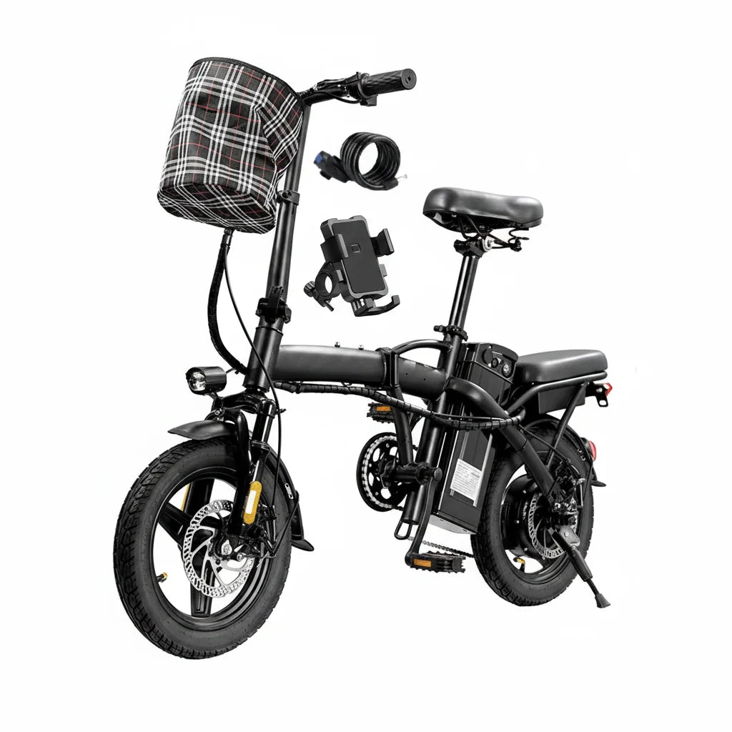 Adult Folding Electric Bike: High-Range & Removable Battery