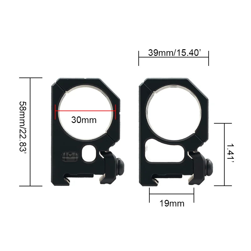 US Stock, New SR-3006/4006 Scope Mount 1.35 inch Height for 30mm 34mm Tube Scope Hunting Optics Mount