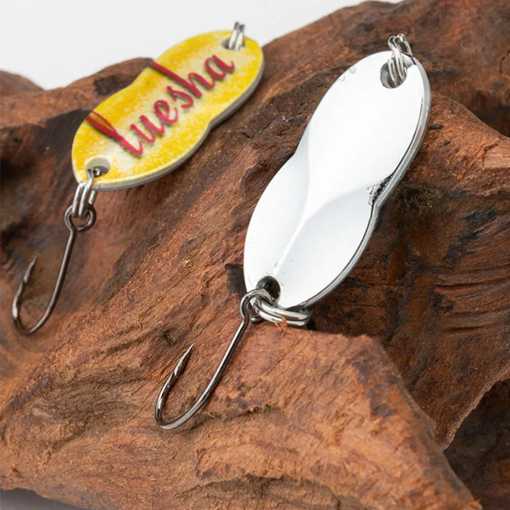 10pcs/box Metal Spoon Fishing Lures Spinner Bait Crankbait Fisherman Gift for Salmon Pike Bass Fishing Tackle