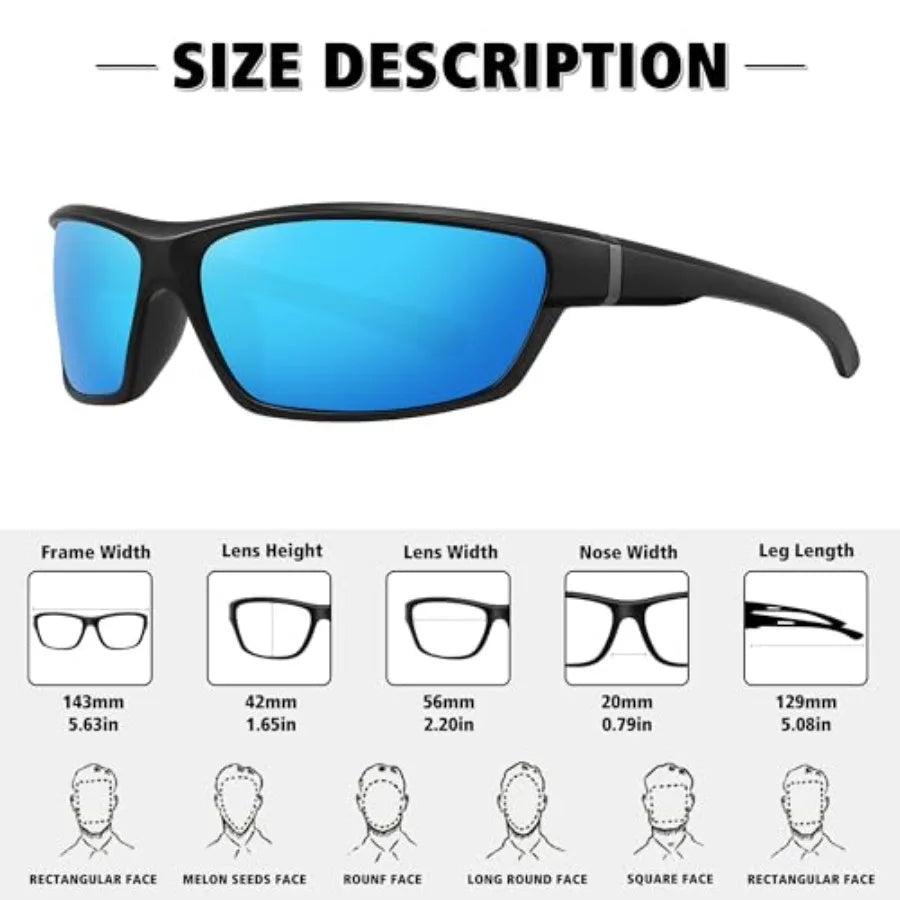 MEETSUN Polarized Sports Sunglasses for Men Women Wrap Around Driving Cycling Golf Fishing Sun Glasses UV400 Protection