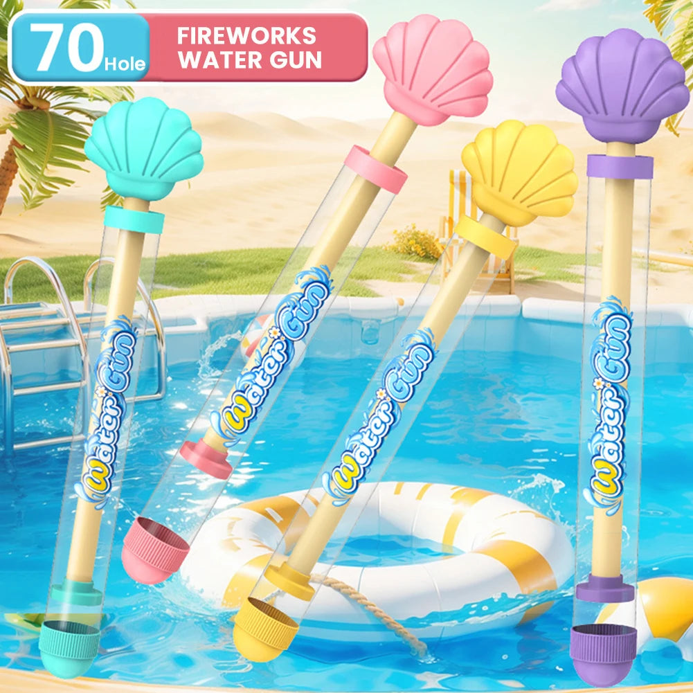 Firework Water Gun Fireworks Style Water Spray Toy Interactive Pull-Out Sprinkler Toy Romantic Photograph Props for Bathing Pool