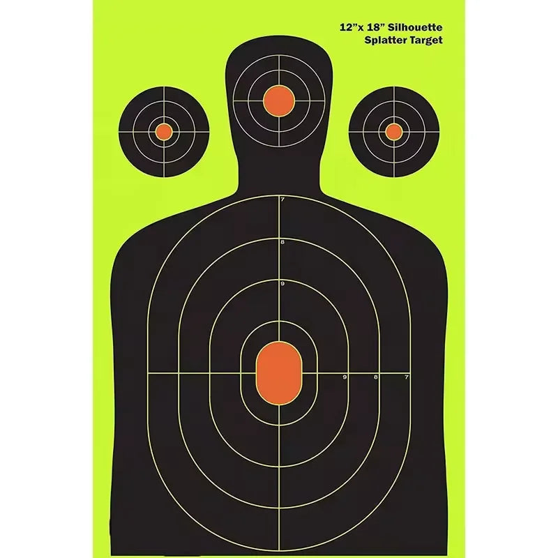 10pcs 12*18inch Shooting Targets Silhouette Splatter Target Splatter Reactive Targets for Range Practice