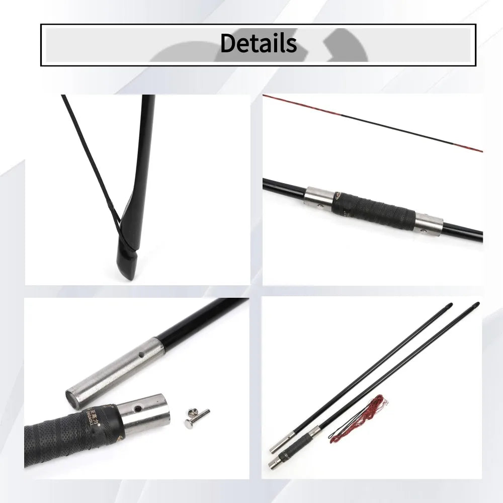 Hunting Takedown English Longbow Arrow Set 64.5'' Bow 60/65/70Ibs for Adults Archery Shooting Target RH LH Outdoor Sports