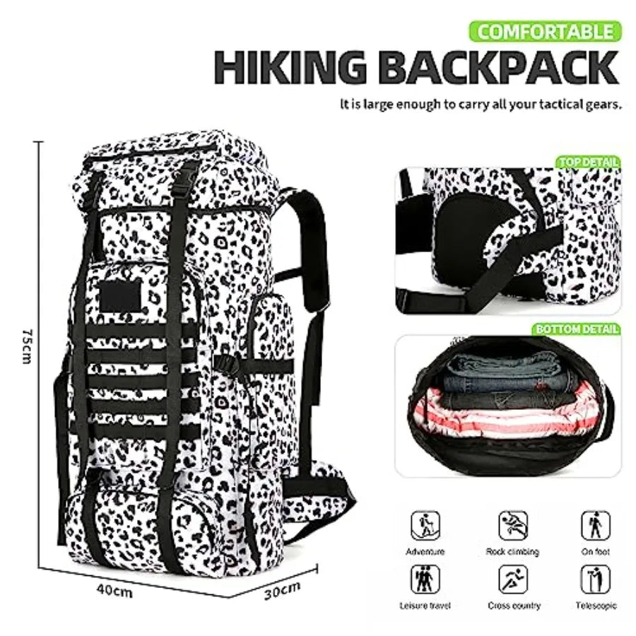 70L Camping Hiking Backpack for Men Women Large Military Tactical Backpack Molle Rucksack Backpack for Outdoor