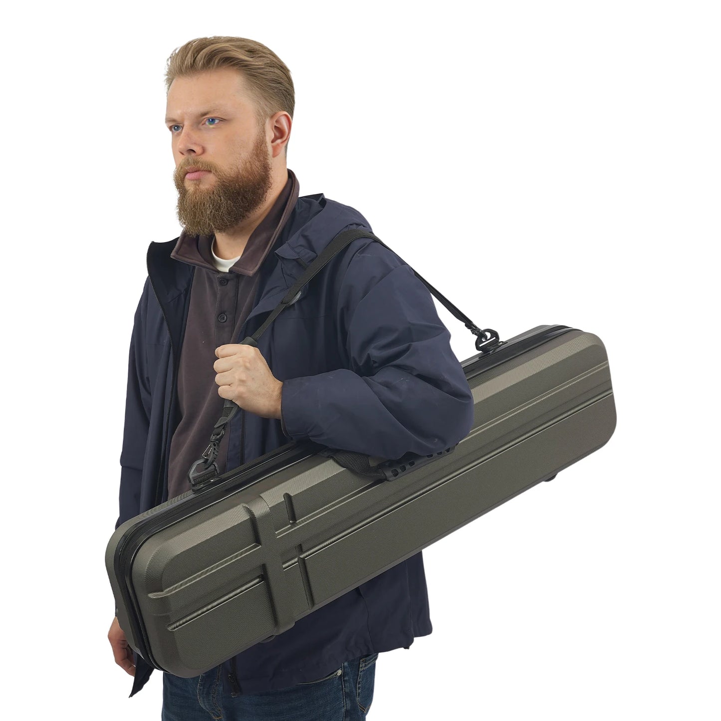 Recurve Bow Case with Handle, Hard Shell Travel Case for Recurve Long Bow, Sponge Padding Multi-Compartment Storage