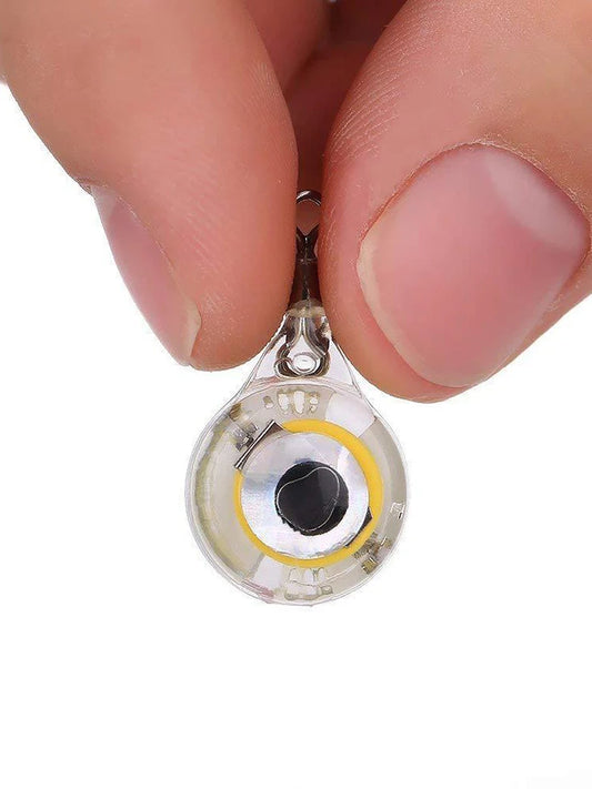 10Pcs Fishing Lure Light Mini Eye Shape Underwater Night Light Lure Battery Powered Luminous Fish Lure for Seawater Freshwater