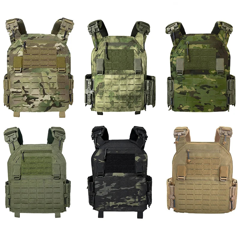 Qucik Release Full Protect  Upgrated Laser Cutting plate carrier 1000D Nylong tactical vest