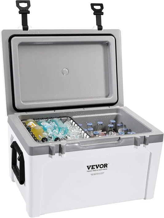 Portable Cooler,Hard Cooler with Ice Retention, Heavy-Duty Handles and Strap, Lightweight Rigid Material Insulated Portable Cool