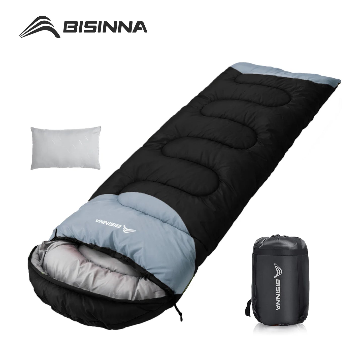 Outdoor Camping Sleeping Bag Ultralight Waterproof Winter Warm Backpacking Sleeping Bag With Pillow for Traveling Hiking