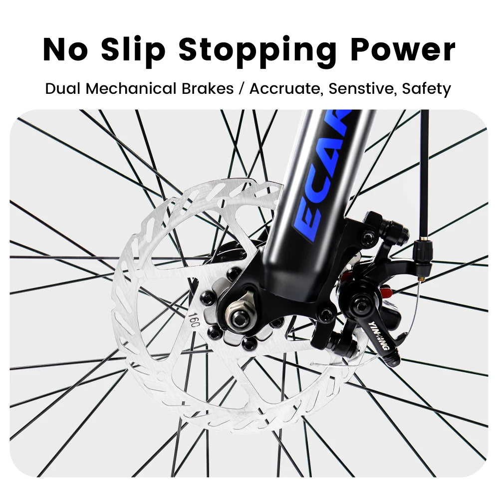 A2760  27.5 Inch Full Suspension Mountain Bike, Front and Rear Dual Shock Absorbers, Mechanical Disc Brakes, 21-Speed, Suitable for Men and Women, Ideal for Travel and Fitness Enthusiasts