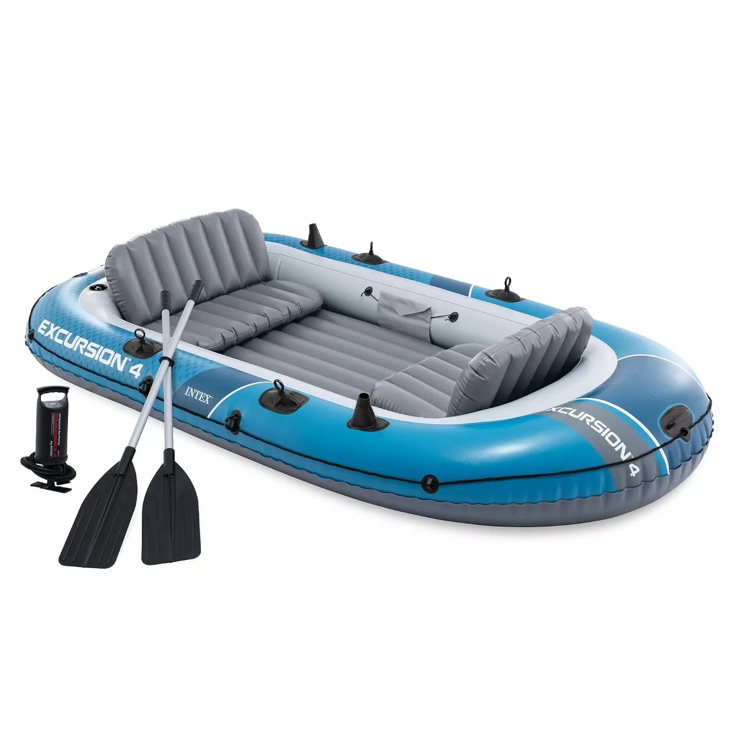 5 Person Inflatable Boat, Fishing River Raft Set with Oars, 1300lb Capacity Portable Blow Up, Custom