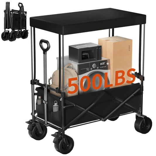 Outdoor Camping Cart Rotating Wheels Portable Table Board Miscellaneous Cart Grocery Beach Cart Double-Layer Fold Shopping Cart