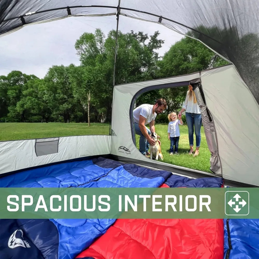 4/6 Person Dome Tent, Waterproof, Easy Setup, Portable for Camping & Hiking