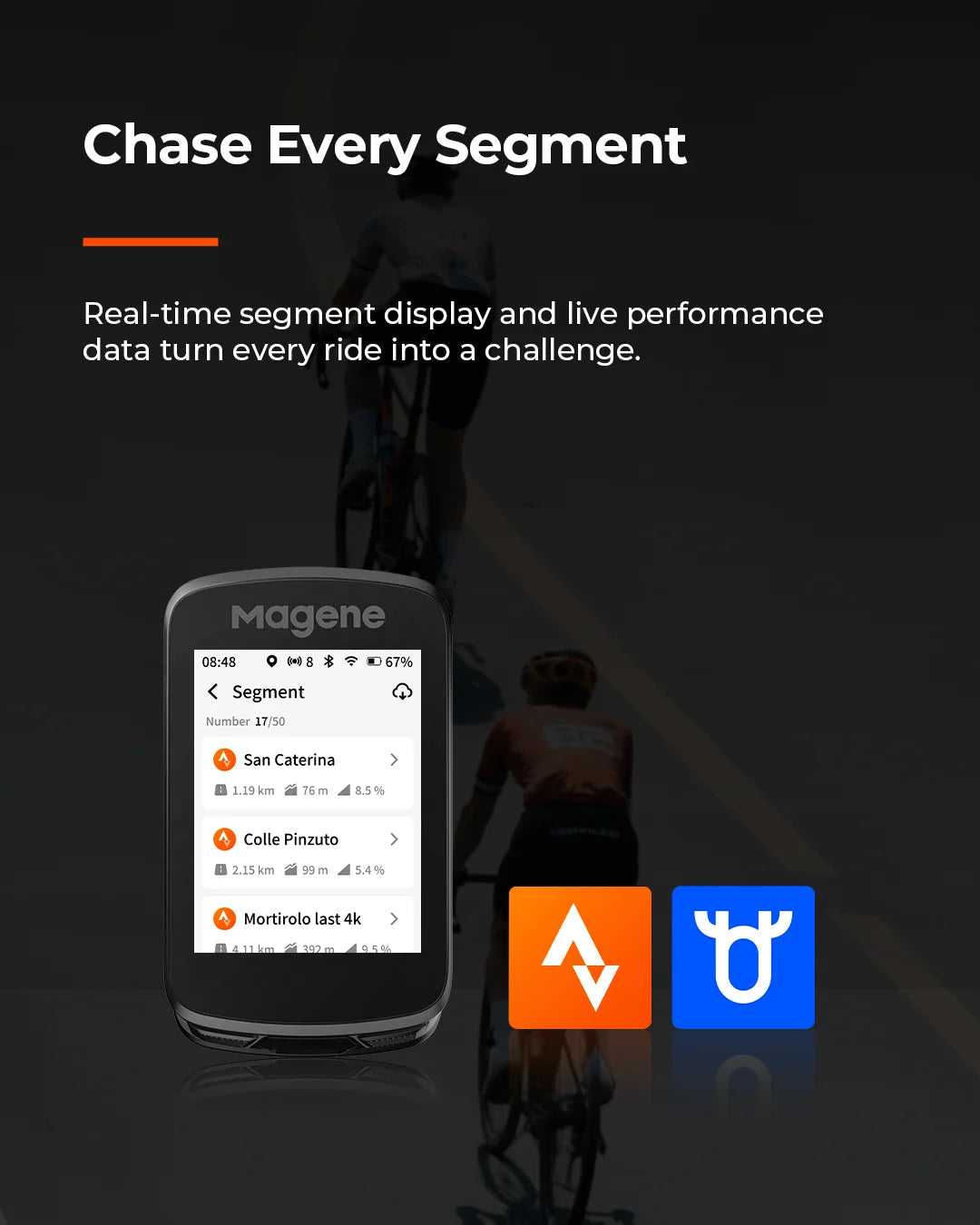Magene C606V2 Touchscreen GPS Bike Computer 2.8inch Navigation Speedometer Cycling Digital Stopwatch Odometer