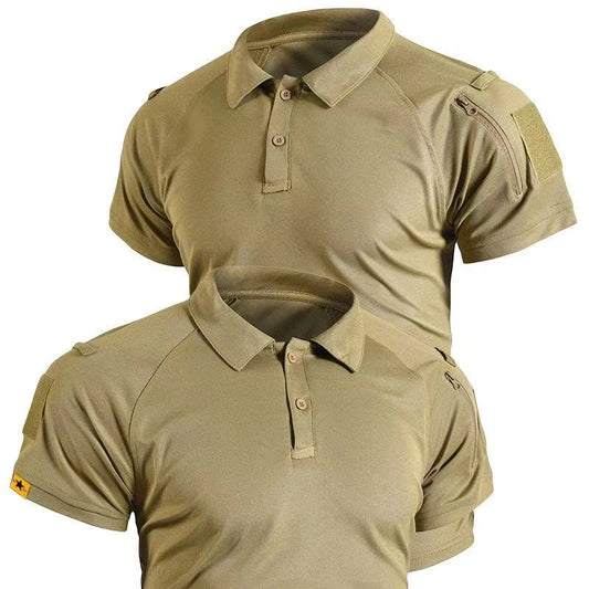 Men's Summer Tactical Sport Military Shirt Quicky Dry Combat Breathable Elastic Pullerover Hiking Camping Climbing Tops Tees