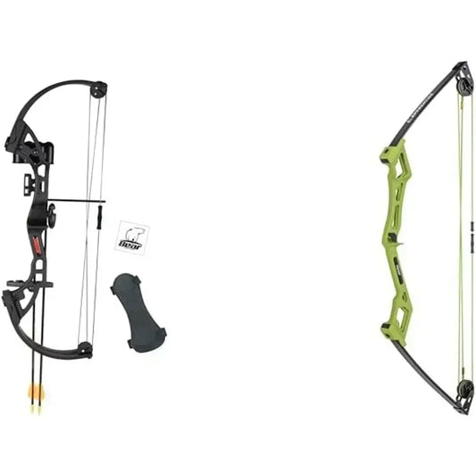 Bear Archery Brave Bow Set for Youth Recommended Ages 812 Right Handed Continuous Draw Weight Up to 25 lb. Continuous Draw Leng