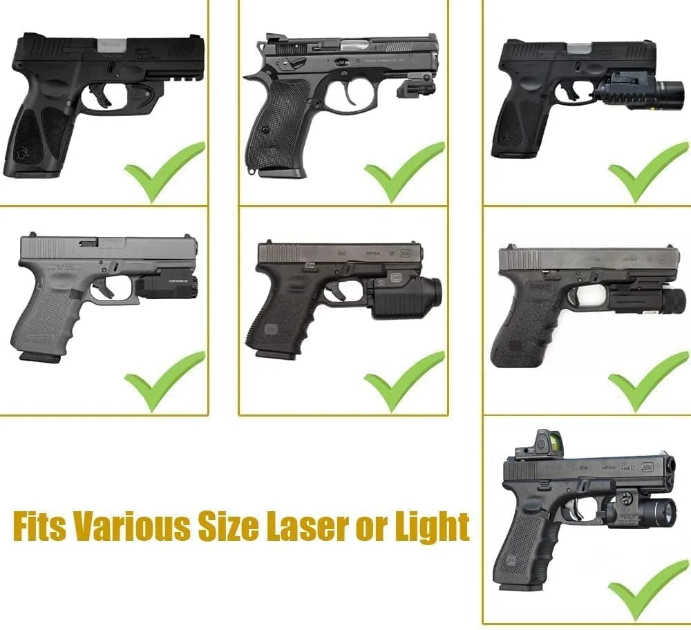 Concealed Carry Holster for Handgun with Optic Light Laser, Universal IWB OWB Ambidextrous