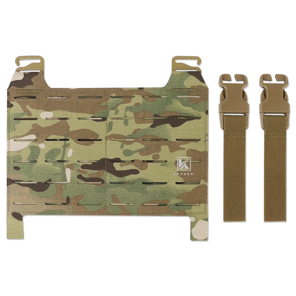 KRYDEX Tactical Laser Cut MOLLE Panel Front Flap Placard For JPC2.0 FCS SLICKSTER FCPC Vest Plate Carrier Hunting Equipment