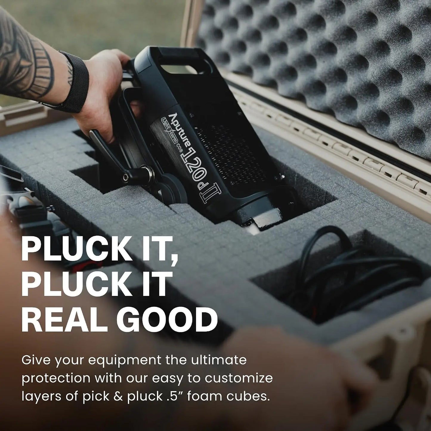 25" Large Waterproof Hard Case, Black, with Foam, Portable Protective Storage Box for Travel, Hunting, Military, Tactical, 24.5x19.46x8.41 in