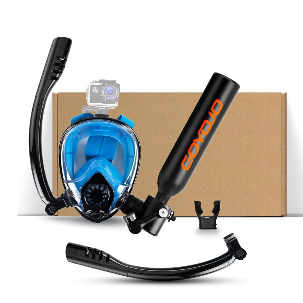 GOYOJO Mini Scuba Tank 0.5L, Portable Diving Lung Air Tank with DOT Certified, Refillable Emergency Backup Pony Bottle