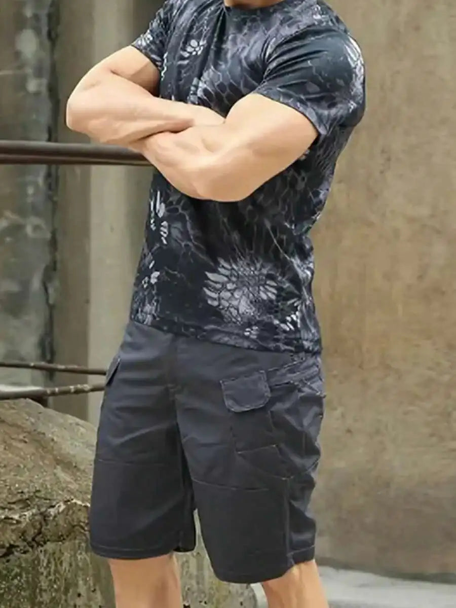 Mens Cargo Shorts Breathable Quick Dry Multi Pocket Tactical Work Shorts