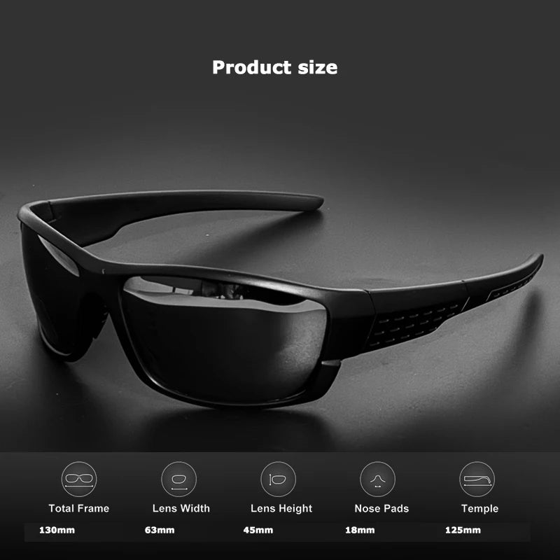 Polarized Sports Sunglasses – High-Quality UV400 for Fishing, Travel, Running & Driving with Color-Changing Lenses