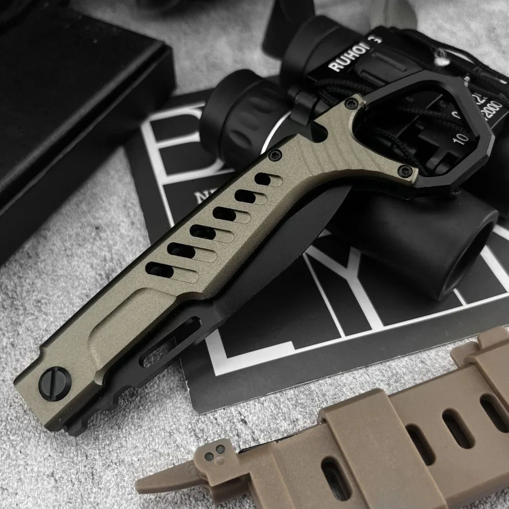 Best-Selling MH Survival Folding Knife: N690 Blade, T6 Aluminum Alloy Handle—Everyday Carry, Adventure, Outdoor, Jungle Cutting Knife; Camping, Hiking, and Rescue Tool—Perfect Gift