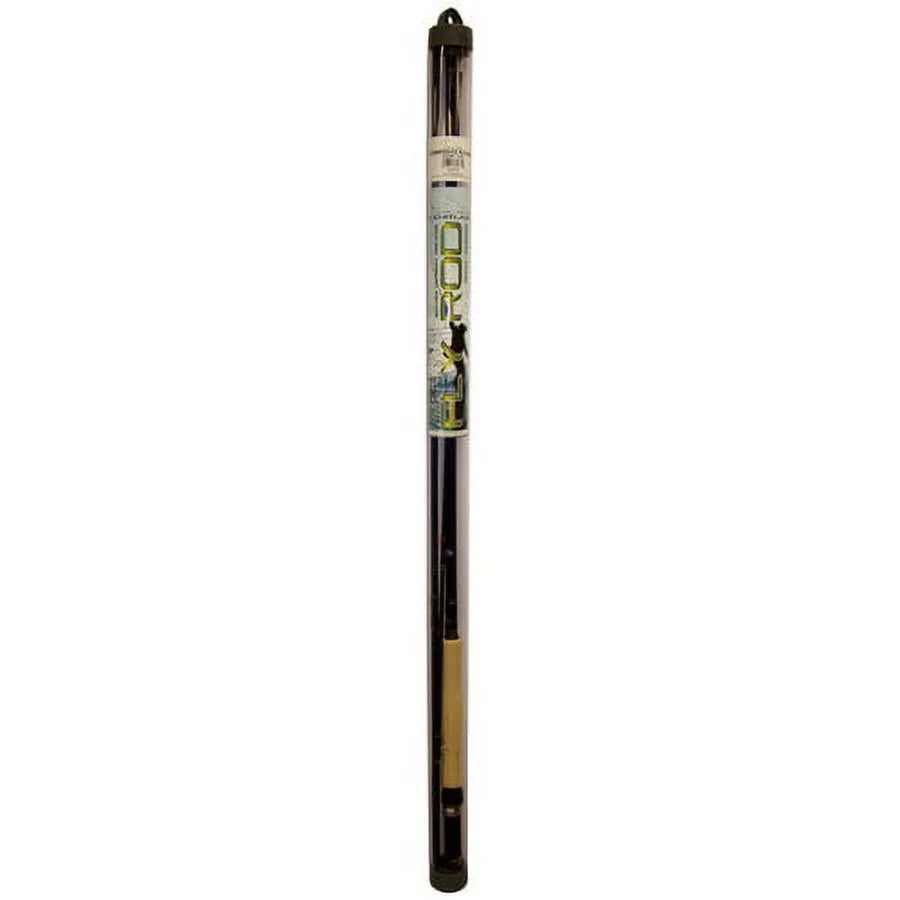 Fly fishing rod for freshwater use, graphite material, silver color, lightweight and sensitive design
