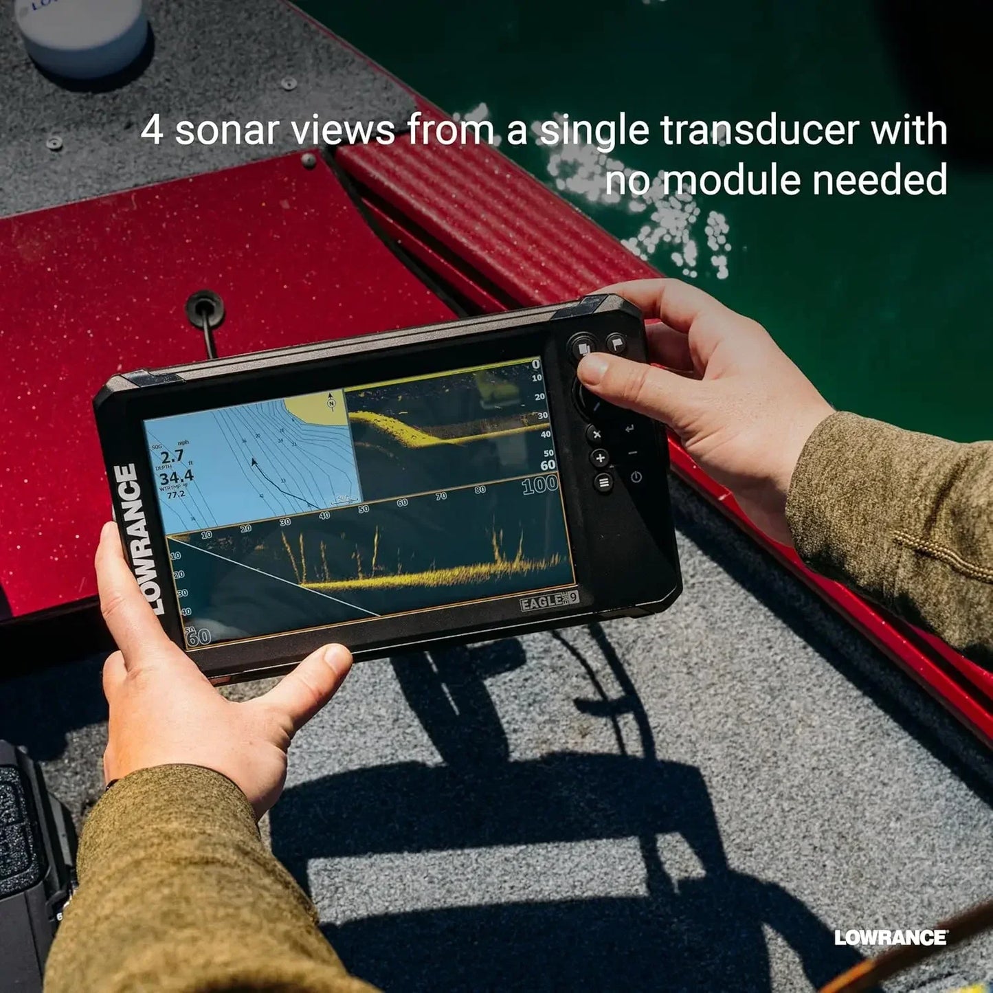 Lowrance Eagle Eye 9 Fishfinder with Live Sonar Chirp Sonar DownScan Fish Reveal Technology