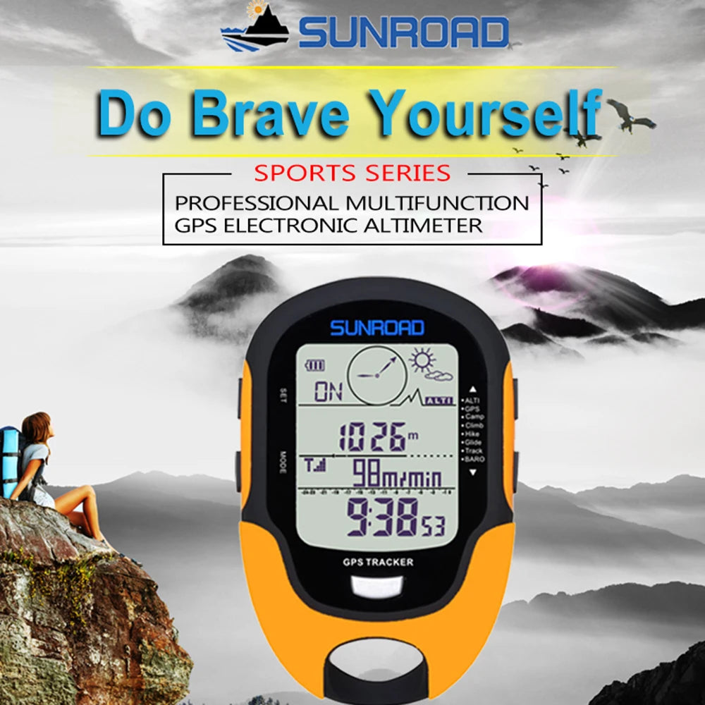 Sunroad FR500 Multifunction LCD Digital Altimeter Barometer Compass Thermometer Hygrometer Weather Forecast LED Torch