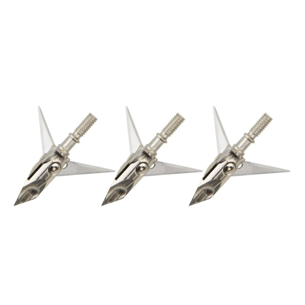 Broadheads 12pcs 3 Blade Stainless Steel 100Grain Screw-in Arrow Tips for Archery Outdoor Hunting Shooting Accessories