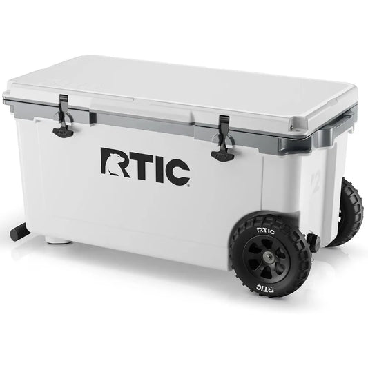 72 Quart Ultra-Light Wheeled Cooler Hard Insulated Portable Ice Chest Box for Beach, Drink, Beverage, Camping, Picnic, Fishing
