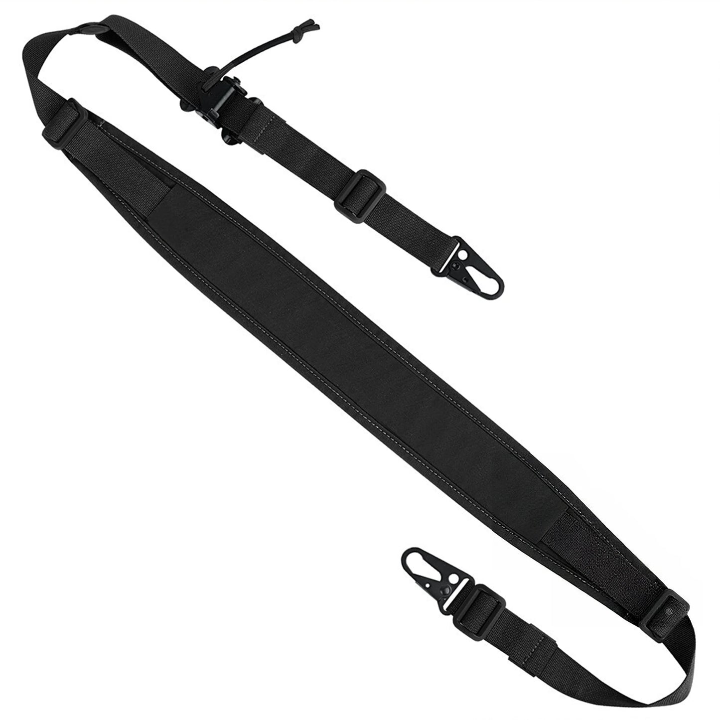 Tactical 2 Point Rifle Sling Strap 2.25" Padded Adjustable Shoulder Strap Shooting Hunting Accessories w/ QD mount for Picatinny