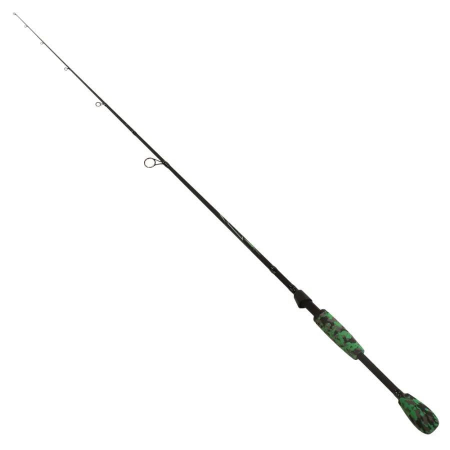 AMP Spinning Rod, 6' Medium Fishing Rod for freshwater fishing, graphite composite, black and silver, ultra-sensitive tip and l