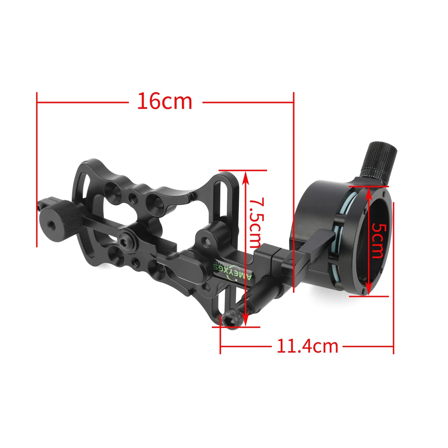 Aluminum Bow Sight 1 Pin 0.019" Optical Fiber Right Hand Adjustable for Compound Bow Hunting Target Practice Use