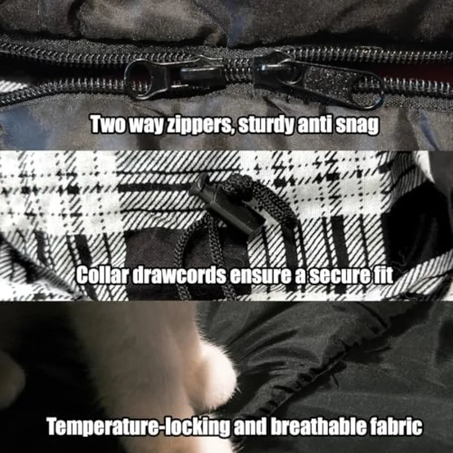 0 Degree Sleeping Bag for Adults - Cotton Flannel 4 Season Cold Weather Winter, XXL Big and Tall Camping Sleeping Bag with Comp