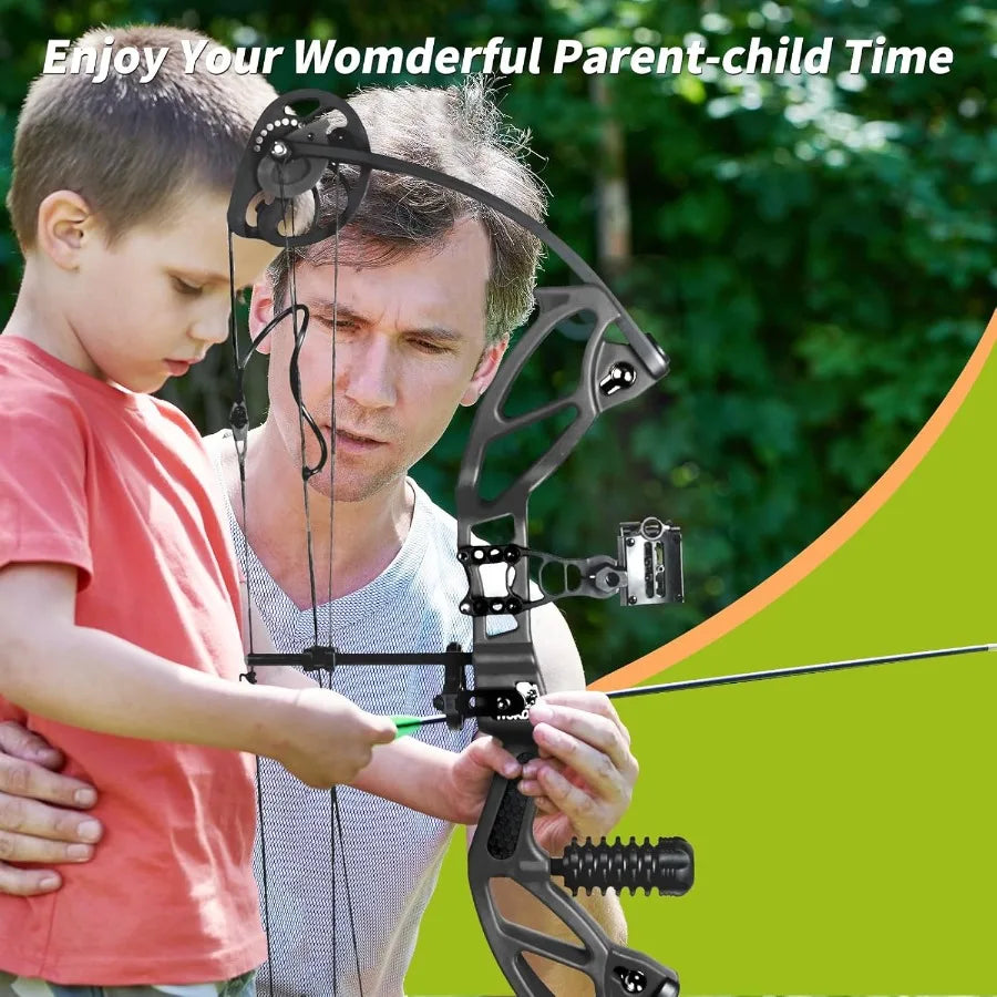 Compound Bow Archery Sets for Youth Beginners Right Hand Compound Bows with Adjustable Draw Length 1827 1530 lbs Draw Weight Hi
