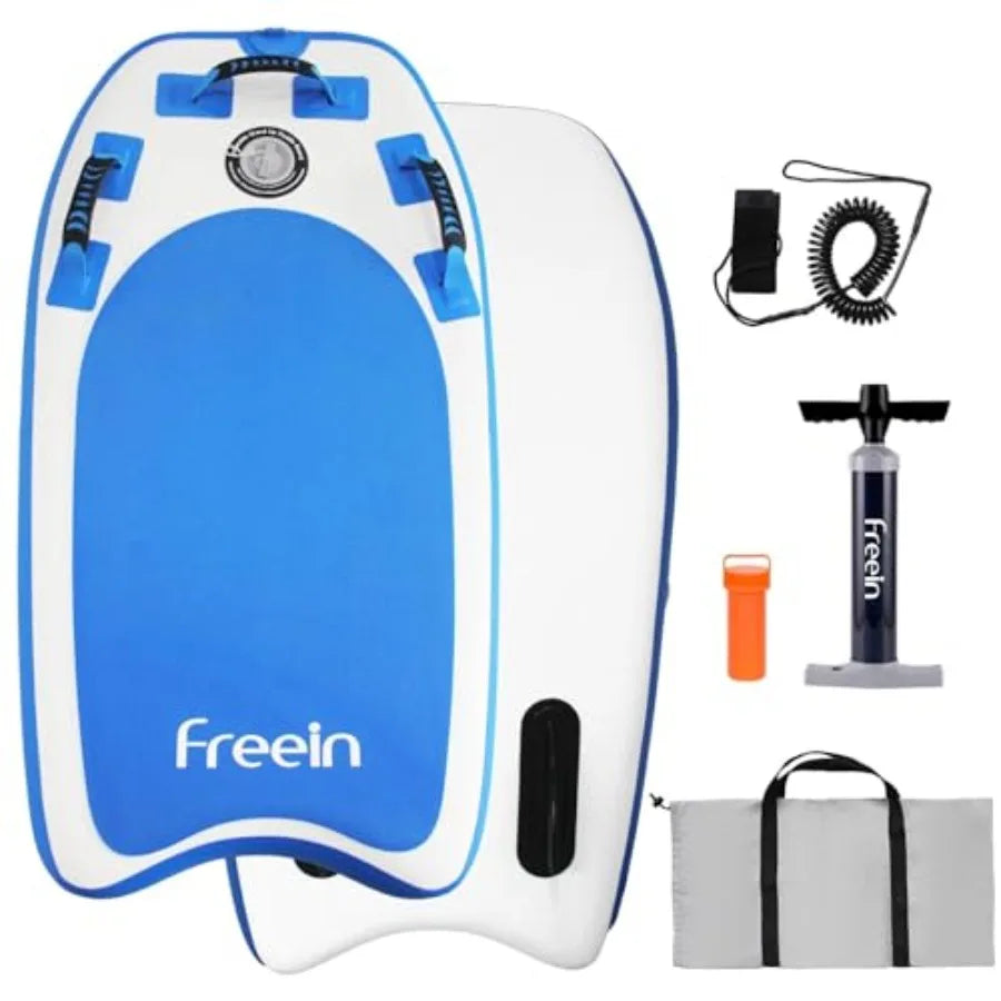 Body Board Inflatable, Surfboards BodyBoards for Beach River, Foldable Design for Easy Storage and Transport