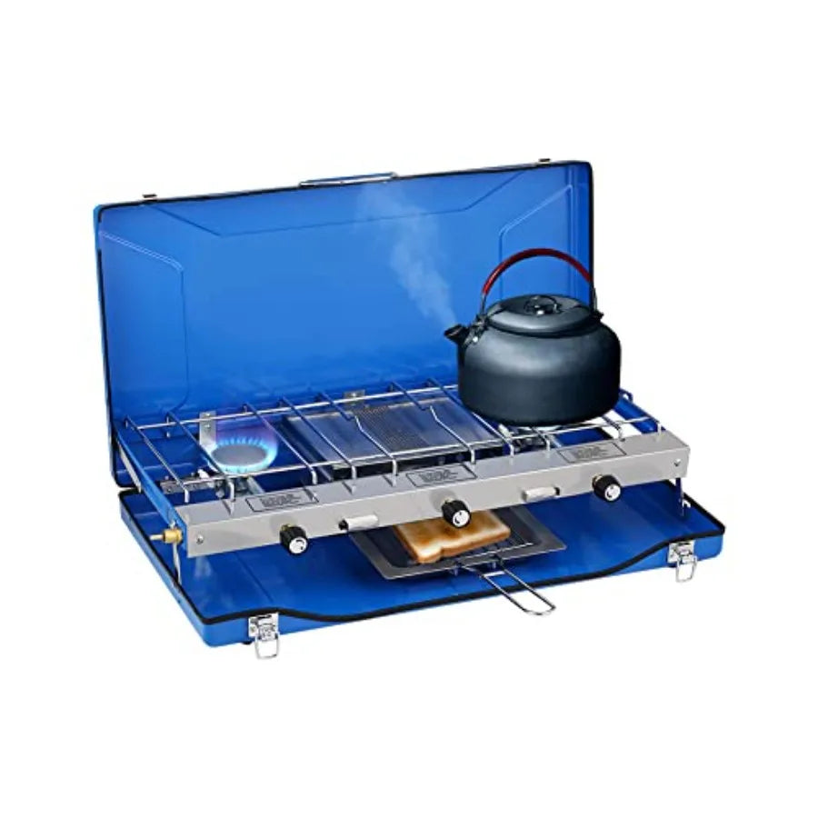 Camplux Camping Stove 20400 BTU 1 Grill and 2 Burners Propane Stove for Outdoor Cooking