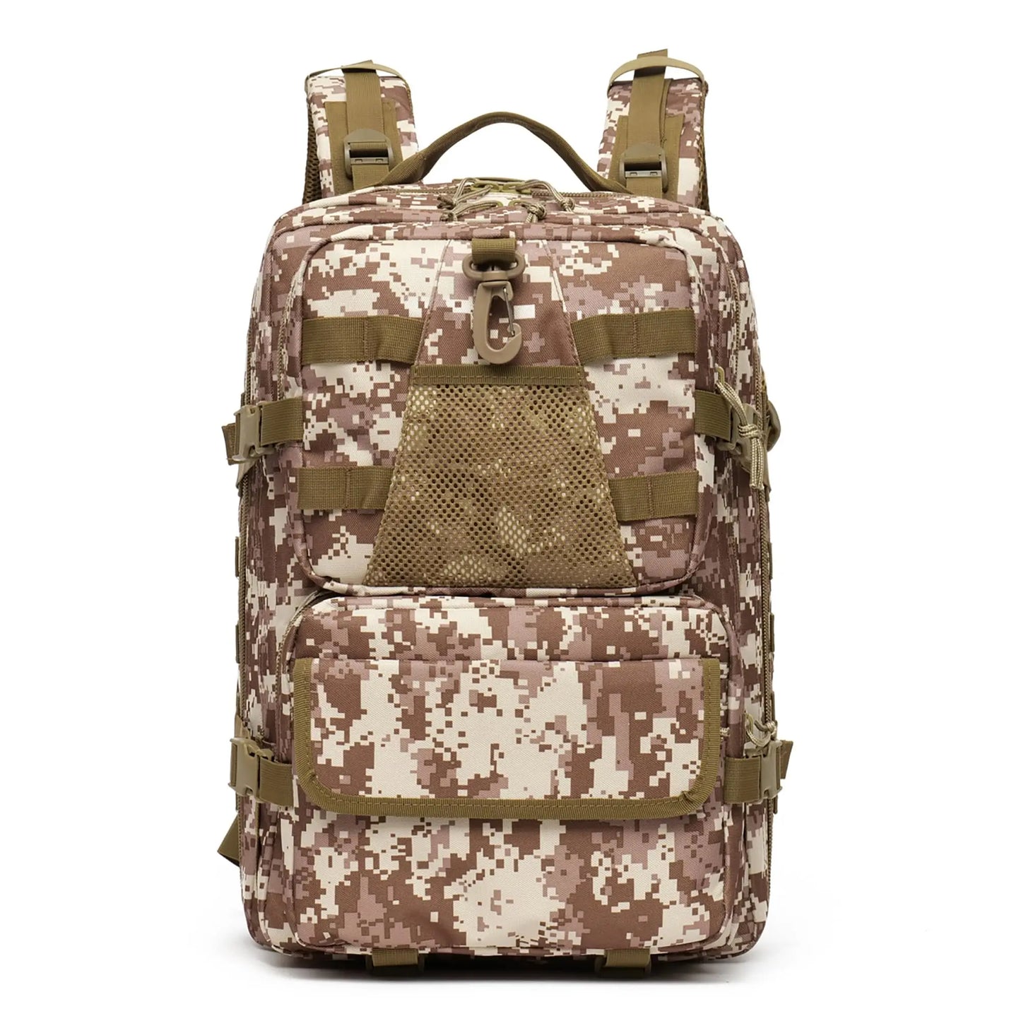 50L Camouflage Tactical Backpack MOLLE Hiking Rucksack Desert Pattern