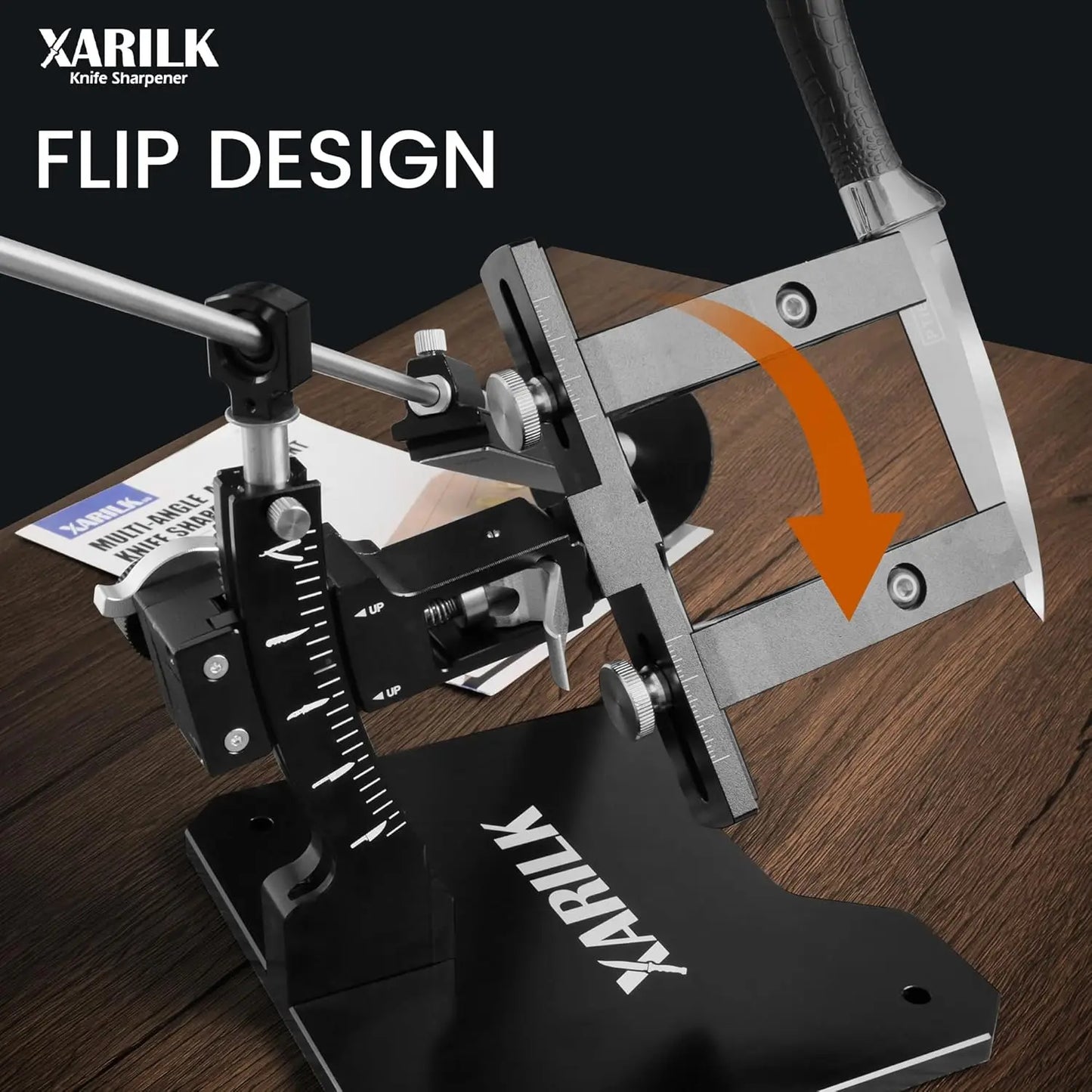 Guided Knife Sharpening System, Aluminium | Professional knife sharpener, Knife Sharpening Kit W / 3 Al Plates Diamond