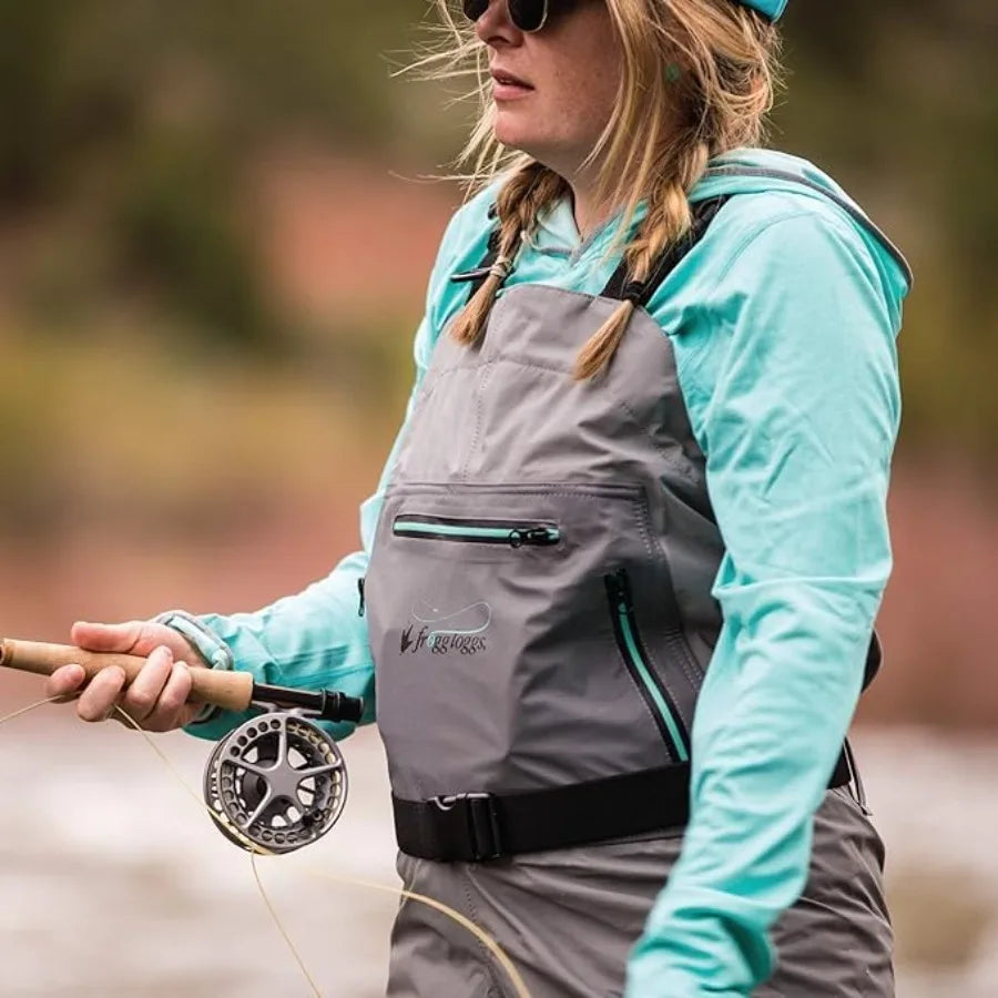 Women's Hellbender Wading Boot for fly fishing, felt or cleated sole, black, waterproof neoprene upper with reinforced toe and