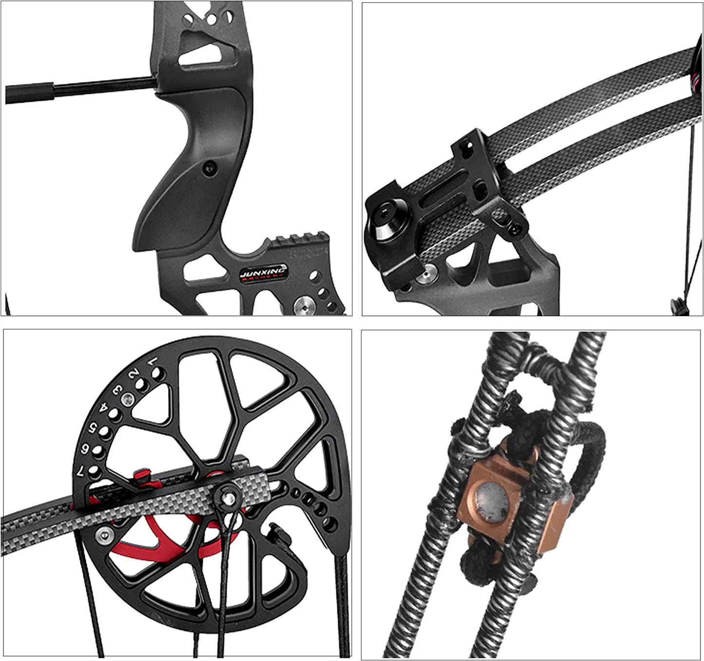 Compound Bow Set Steel Ball Bow and Arrow Compound Pulley Bow 30-60 lbs Hunting Compound Bow Package for Outdoor Shooting Archer