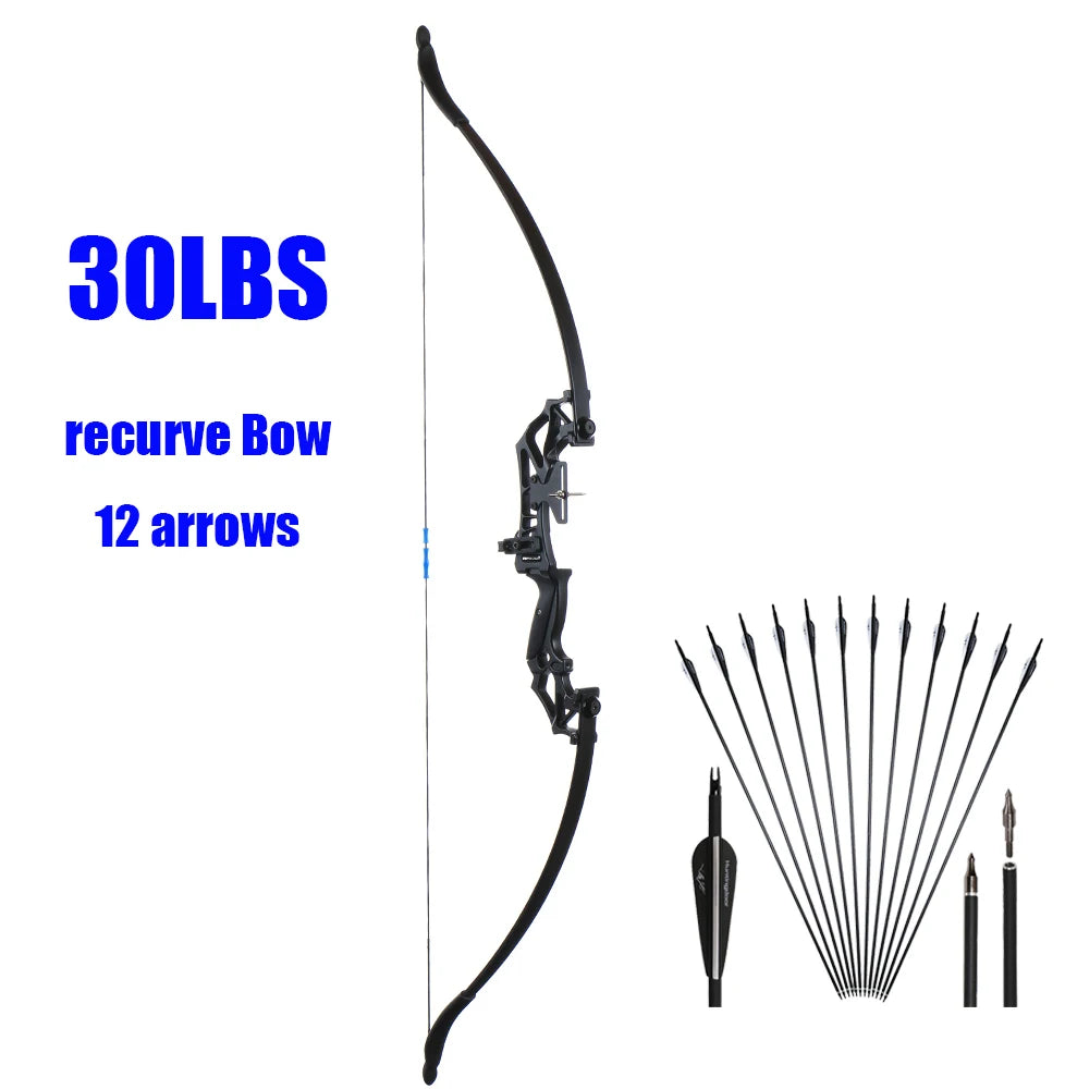 Archery recurve bow Hunting Take Down Bow 40lbs Bow for Outdoor Fishing Shooting Right Hand With Bow Accessories