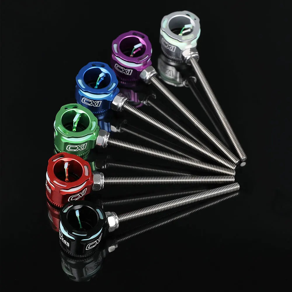 Recurve Bow Sight 0.019Inch Optical Fiber 8-32" Thread for Recurve Bow Archery Shooting Hunting Targeting Alloy Sight Aim Head