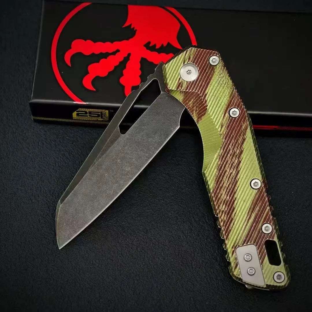 MSI Biohazard-themed Aluminum Handle Folding Knife Outdoor EDC Knife for Camping, Hiking, and Survival Top Choice for Tactical K