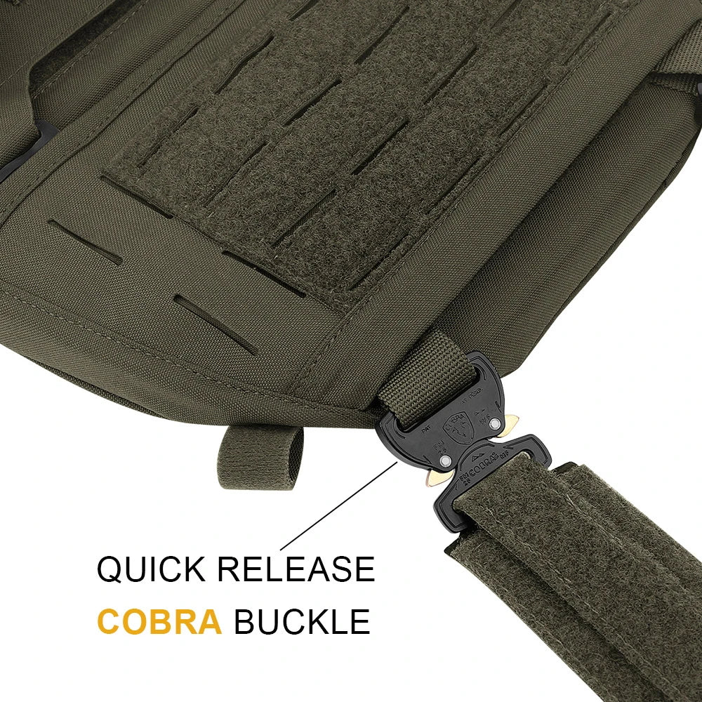 KRYDEX Tactical FCPC V5 Plate Carrier Vest Tegris Cummerbund 5.56 Triple Magazine Pouch Cobra Shoulder Buckle Airsoft Men Vest