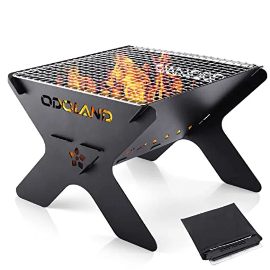 Bundle - 2 Items Camping Campfire Grill and Titanium Camping Cookware