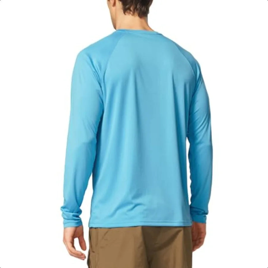 baleaf Men's Sun Protection Shirts UV SPF UPF 50+ Long Sleeve Rash Guard Fishing Running Quick Dry Lightweight