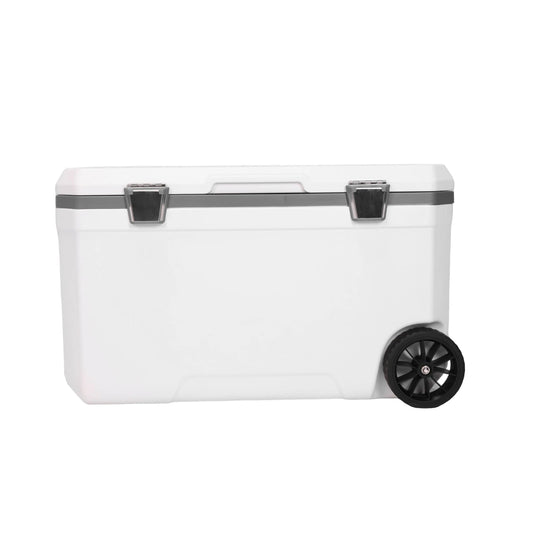 70L Wheeled Cooler Keep Food Warm Portable Car Wheel Insulator Plastic Cooler Box with Handle Ice Chest Box for BBQ Camping
